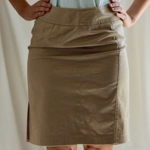 Khaki Pencil Skirt, Size 4